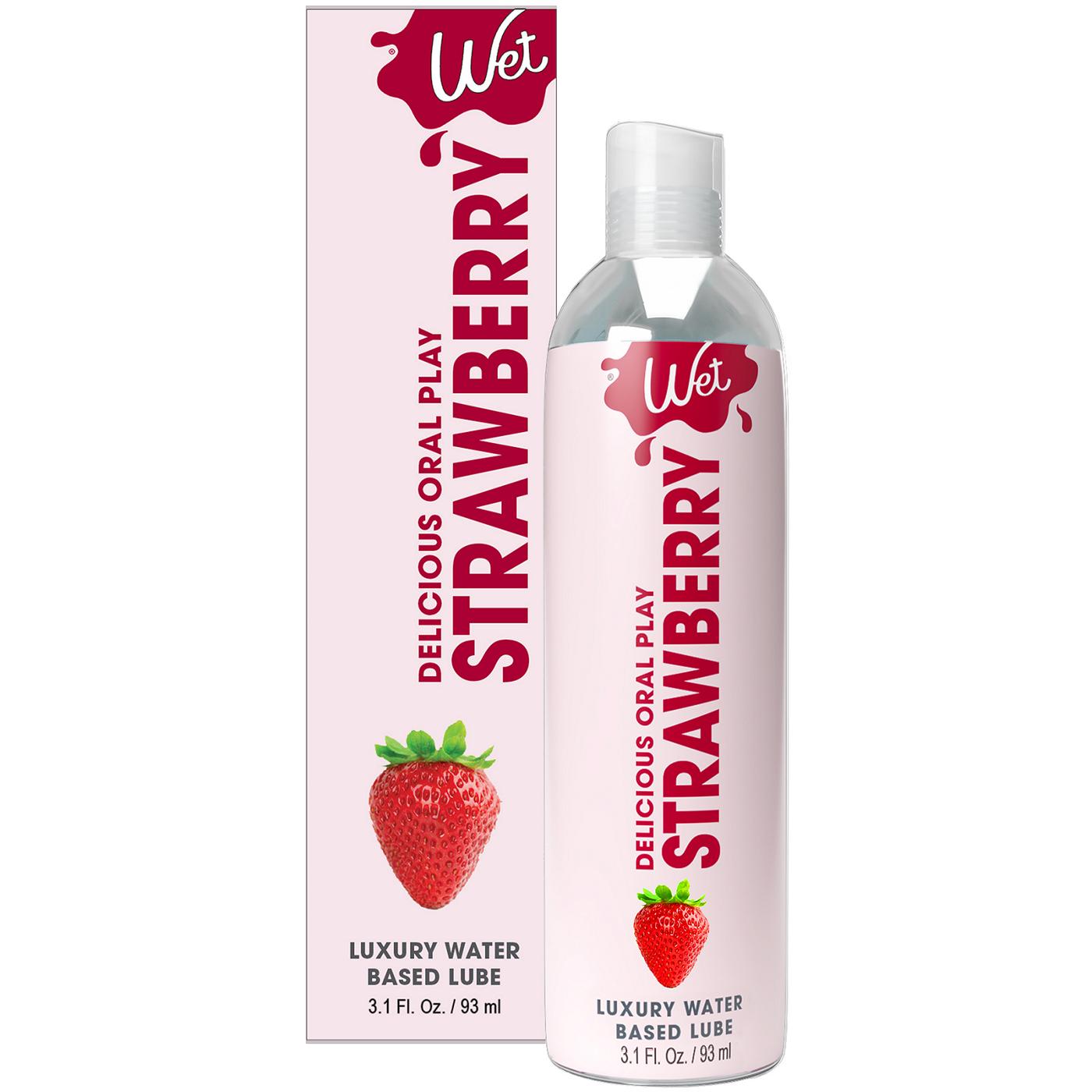 Wet Water Based Flavored Lubricant - Sultry Strawberry; image 4 of 5