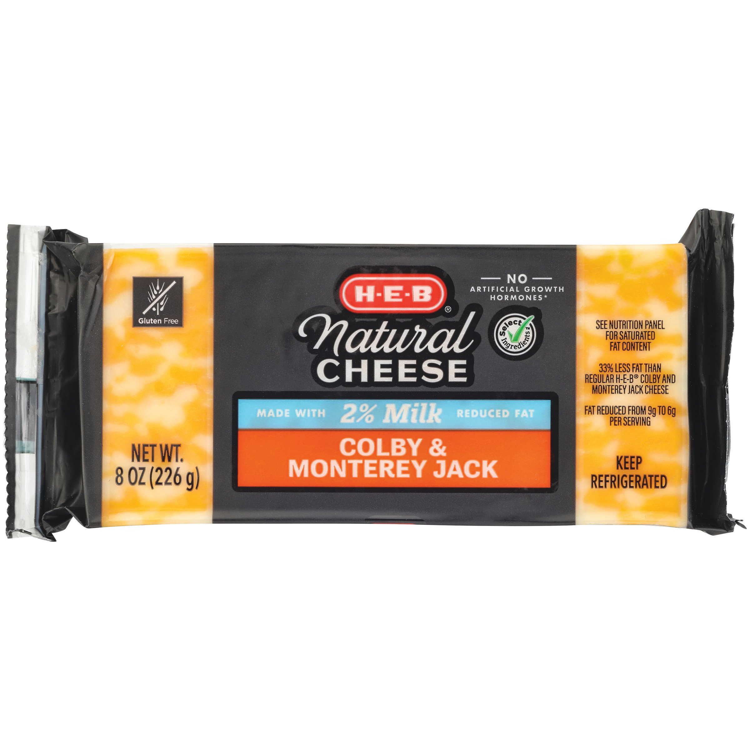 HEB Select Ingredients Reduced Fat Colby and Monterey Jack Cheese