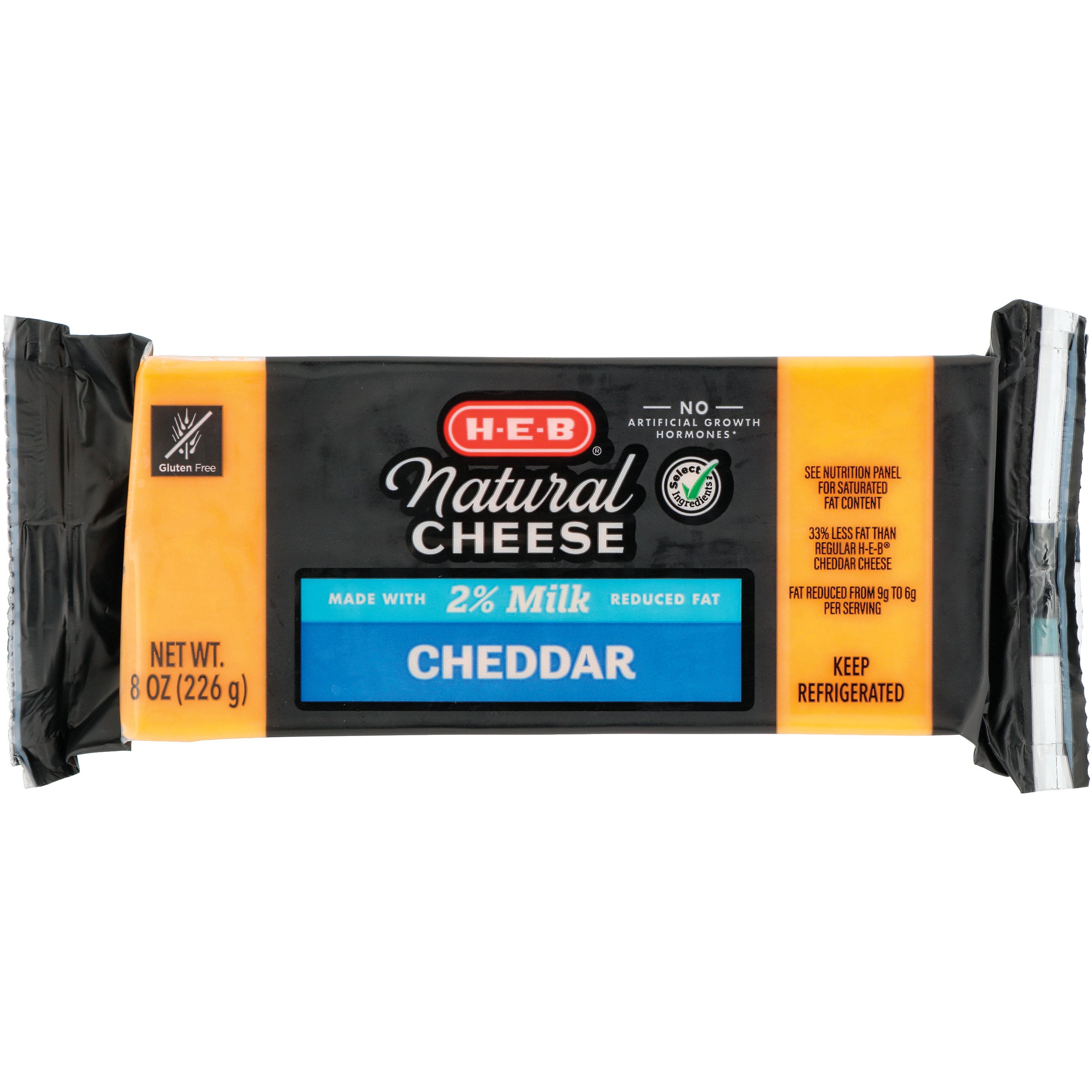 H-E-B Select Ingredients Reduced Fat Cheddar Cheese - Shop Cheese At H-E-B