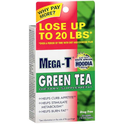 MegaT Green Tea with Hoodia Fat Burning Supplement Caplets Shop Diet