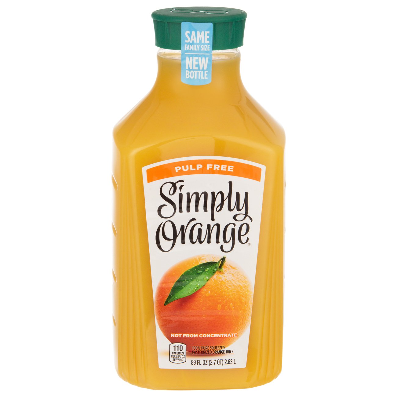 Simply Orange 100% Juice, Orange, High Pulp - 89 fl oz