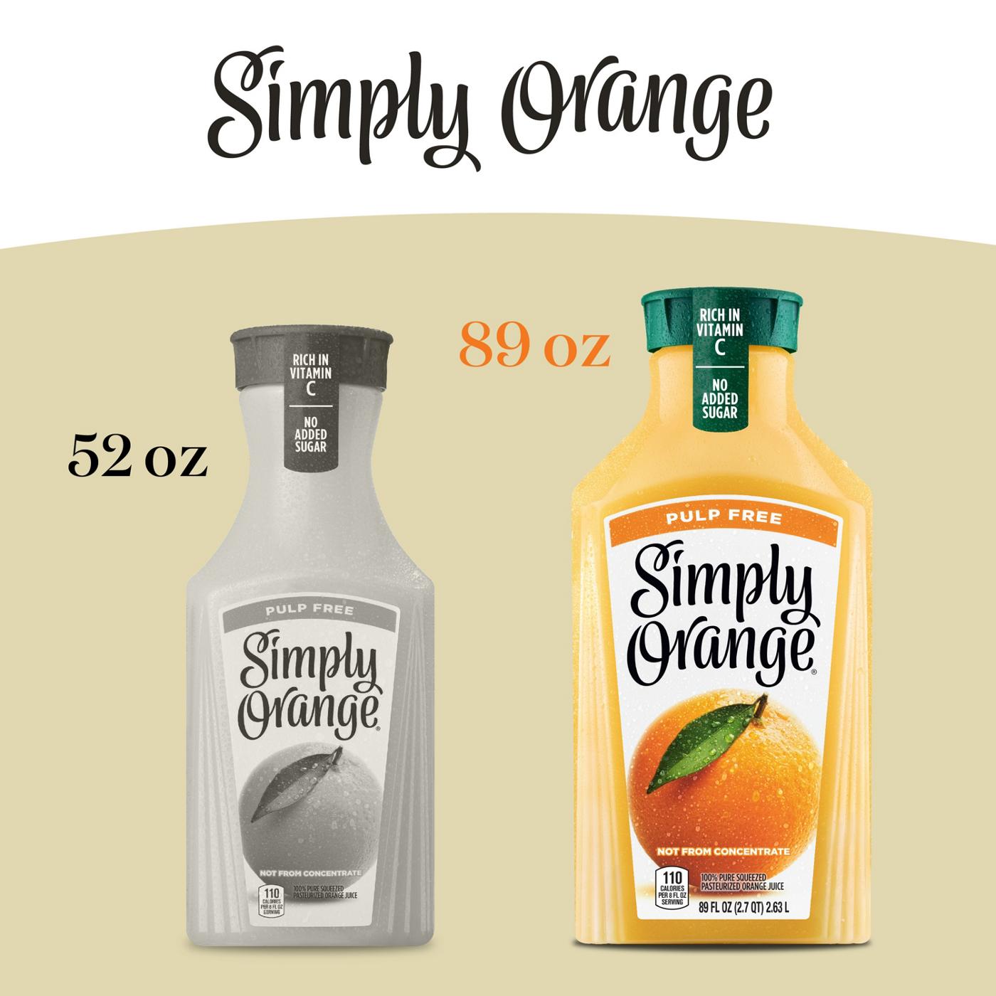 Simply Beverages Pulp Free 100% Orange Juice; image 3 of 7