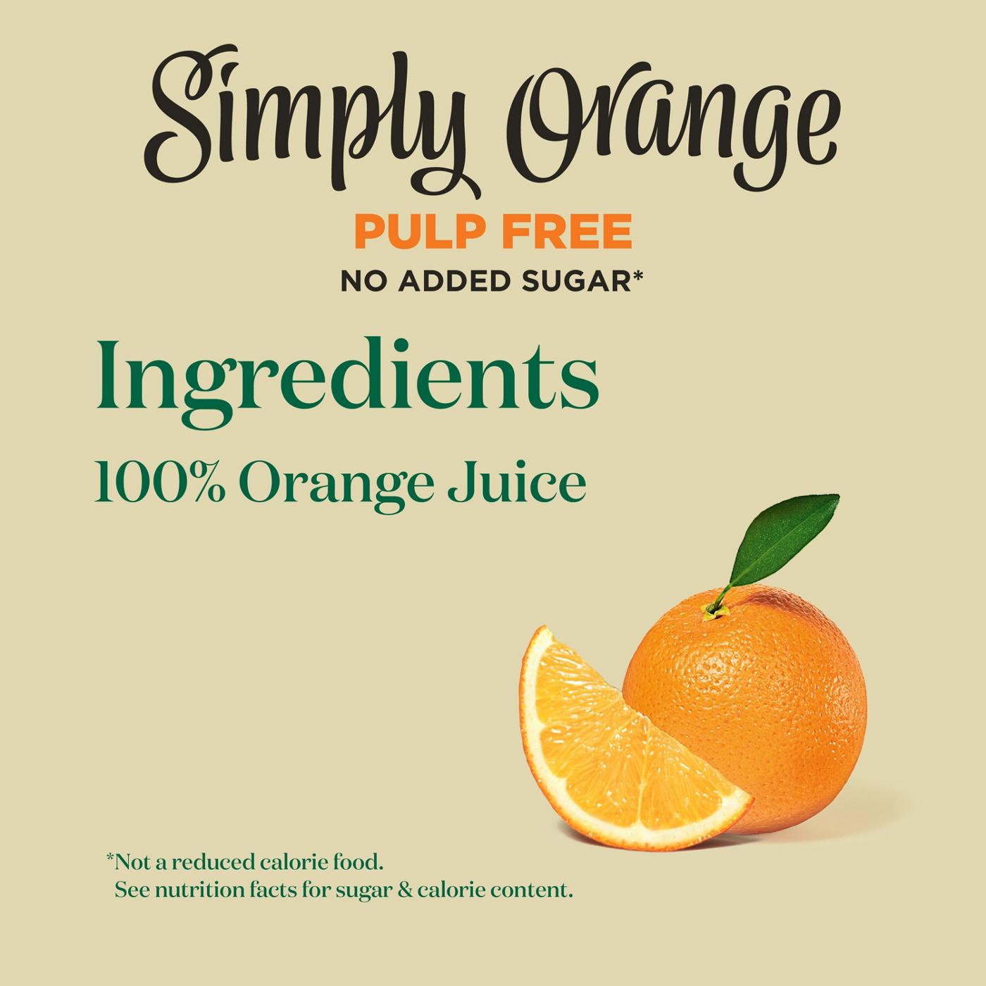 Simply Beverages Pulp Free 100% Orange Juice; image 3 of 4