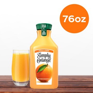 Simply Pulp Free 100% Orange Juice, 76 oz