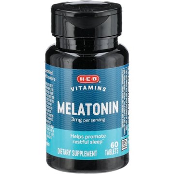 H-E-B Vitamins Melatonin 3 mg Tablets, 60 ct