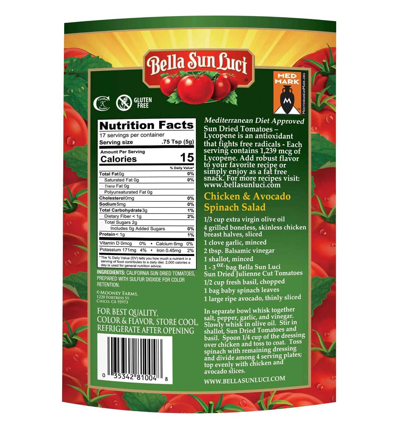 Bella Sun Luci Sun Dried Julienne-Cut Tomatoes; image 2 of 2