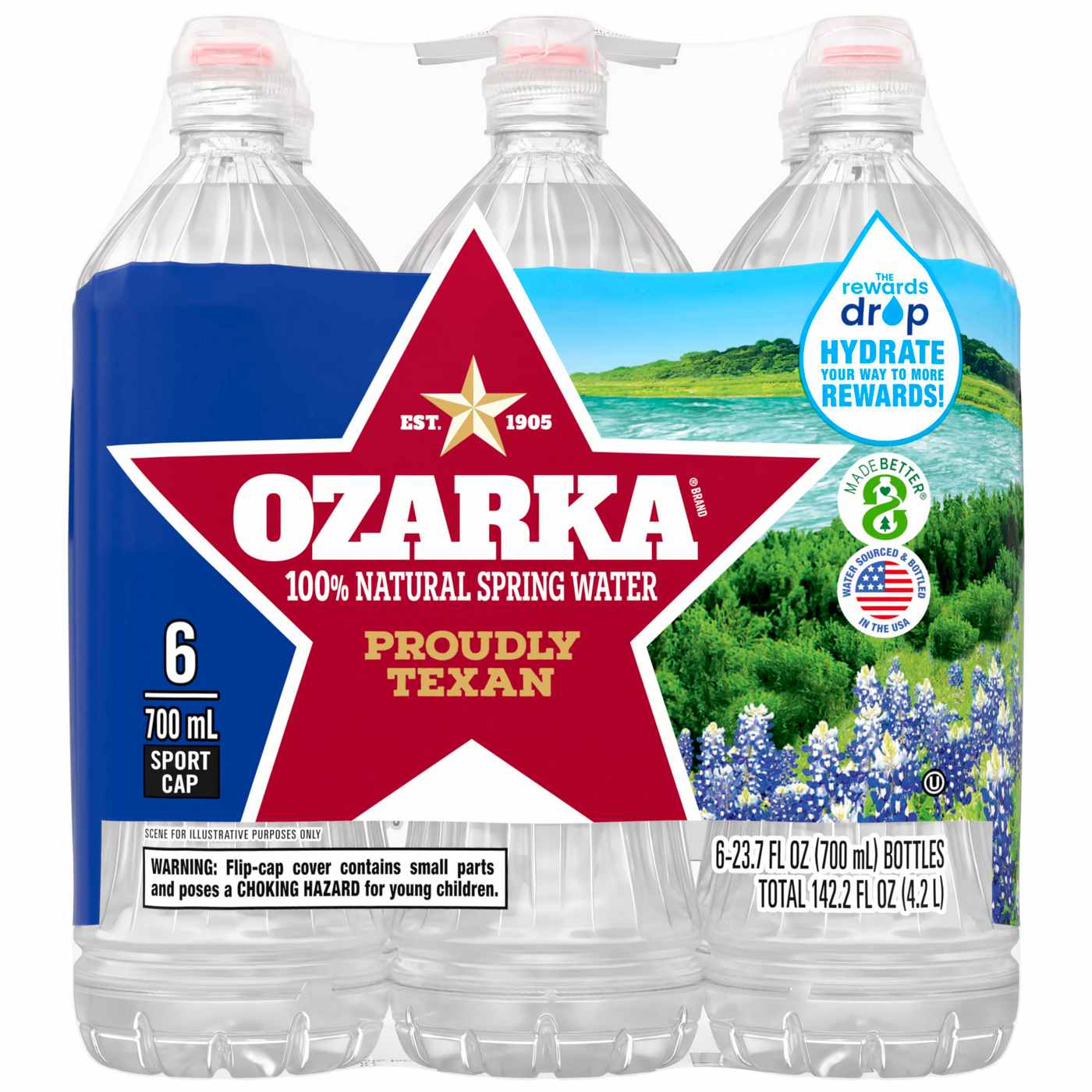 Ozarka 100% Natural Spring Water 23.7 oz Bottles; image 1 of 5