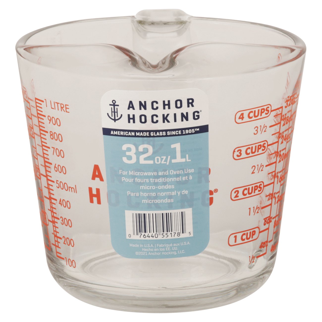 Anchor Anchor Hocking Measuring Cup Glass 4 Cup Shop Food Storage at