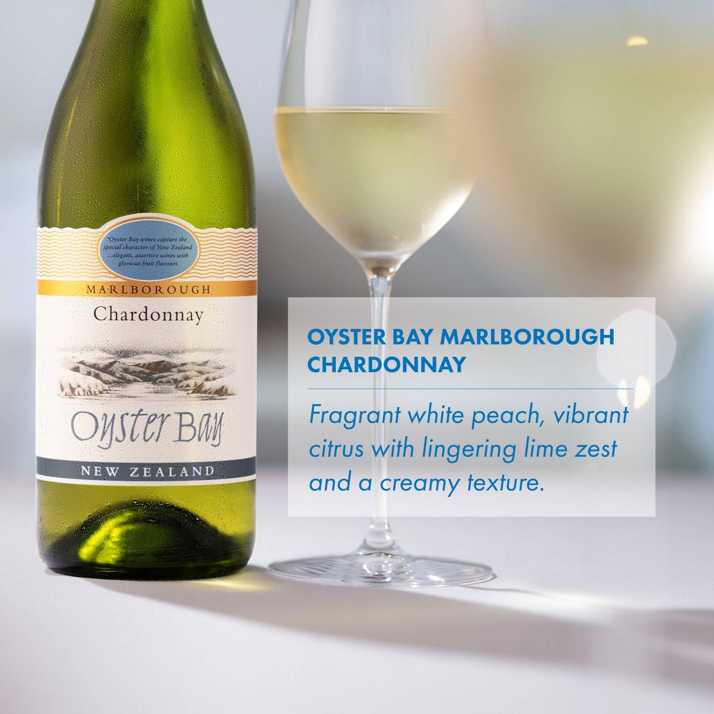 Oyster Bay New Zealand Chardonnay White Wine; image 2 of 7