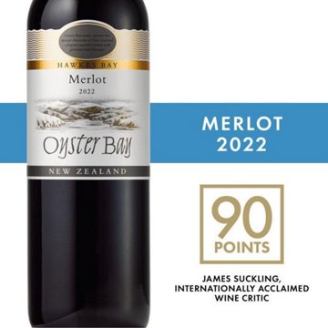 Oyster Bay Hawkes Bay Merlot New Zealand Red Wine, 750 mL