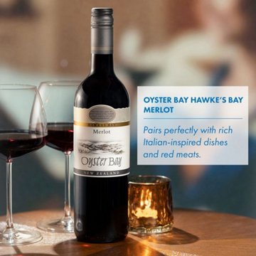Oyster Bay Hawkes Bay Merlot New Zealand Red Wine, 750 mL