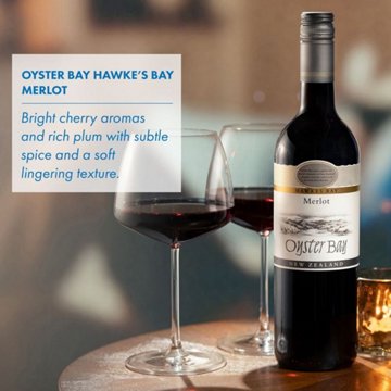 Oyster Bay Hawkes Bay Merlot New Zealand Red Wine, 750 mL