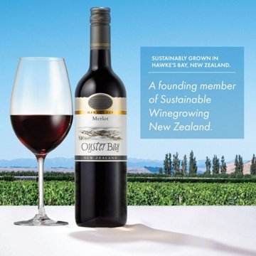 Oyster Bay Hawkes Bay Merlot New Zealand Red Wine, 750 mL