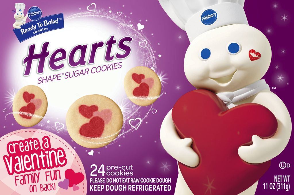 Pillsbury Hearts Shape Sugar Cookies Shop Biscuit Cookie Dough At H E B