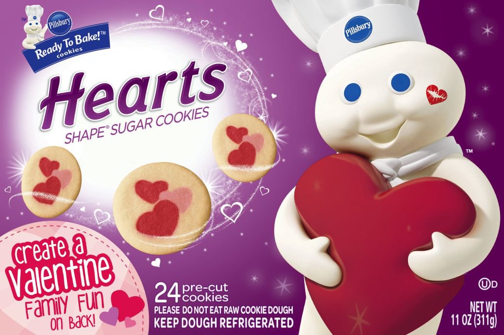 Pillsbury Hearts Shape Sugar Cookies - Shop Biscuit ...