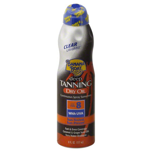Banana Boat Deep Tanning Dry Oil Spray SPF 8 Shop Sunscreen & self