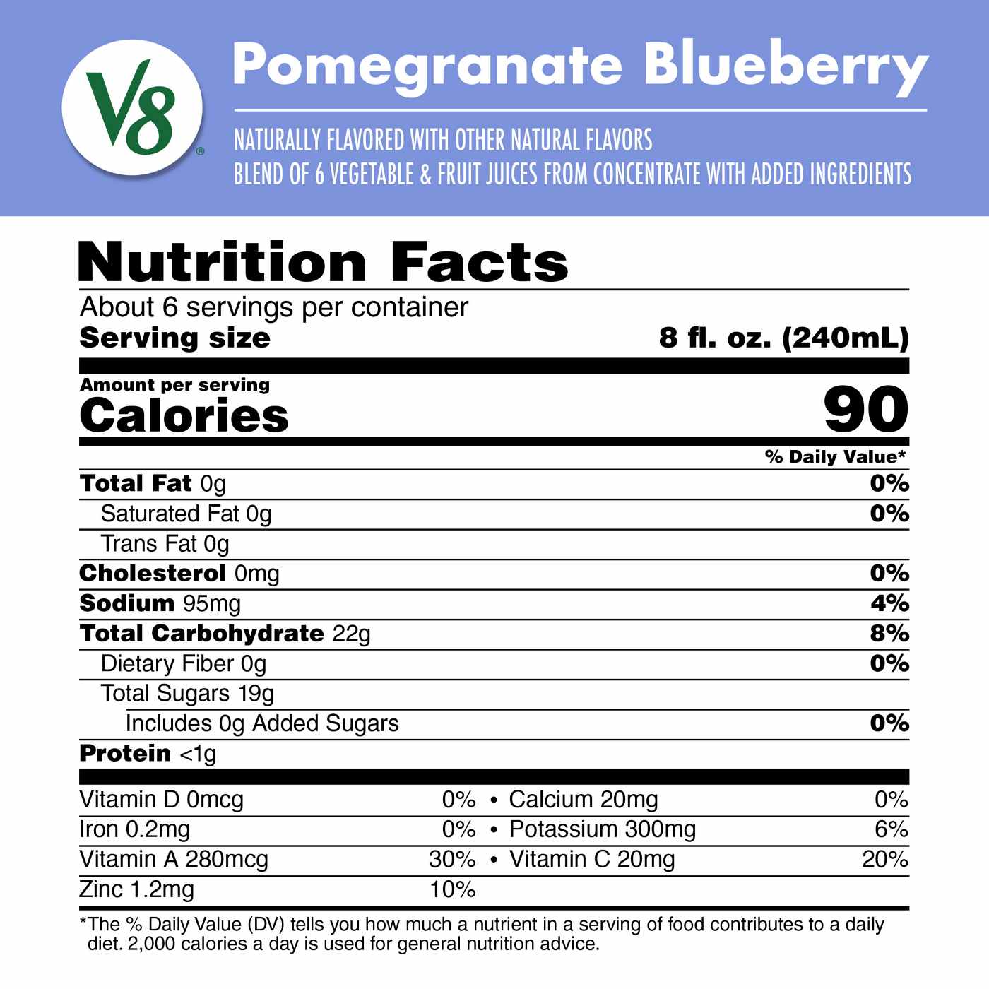 V8 Pomegranate Blueberry 100% Fruit & Vegetable Juice; image 4 of 7