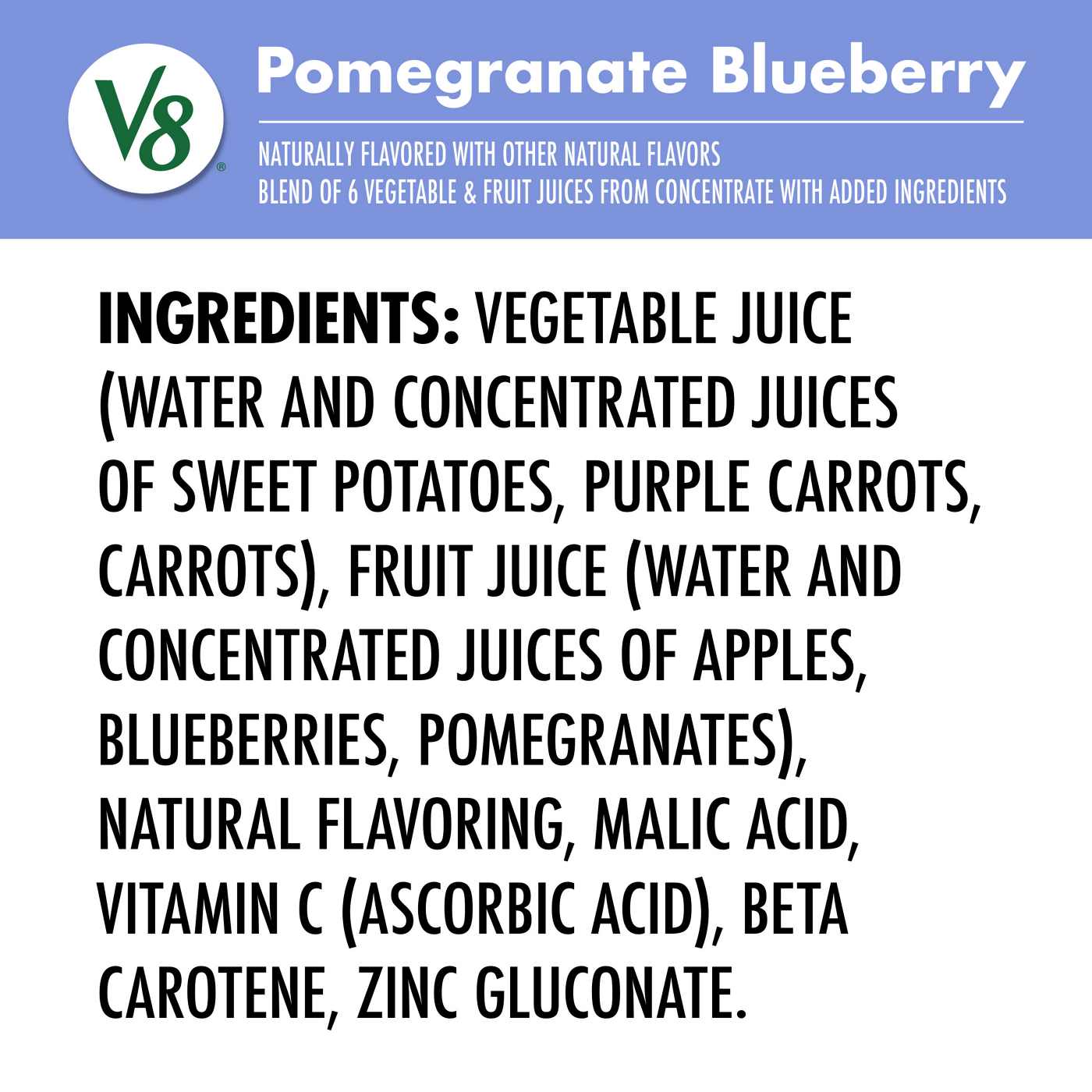 V8 Pomegranate Blueberry 100% Fruit & Vegetable Juice; image 5 of 7