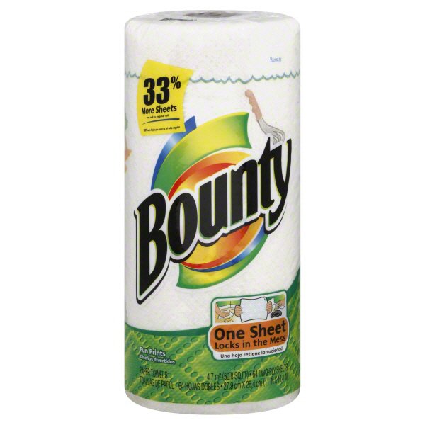 Bounty Fun Prints Paper Towel Shop Paper Towels at HEB