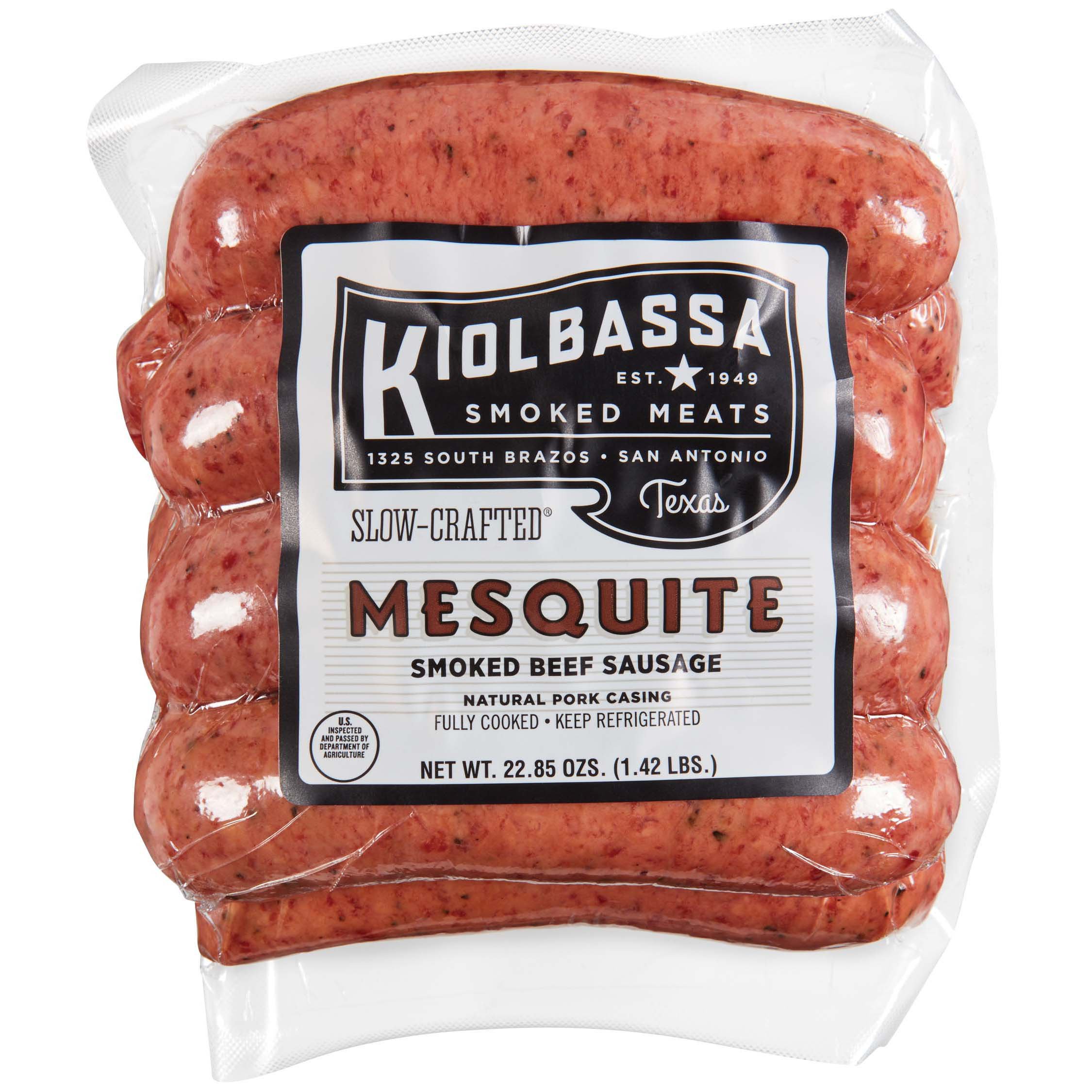 Kiolbassa Mesquite Smoked Beef Sausage Shop Sausage at HEB