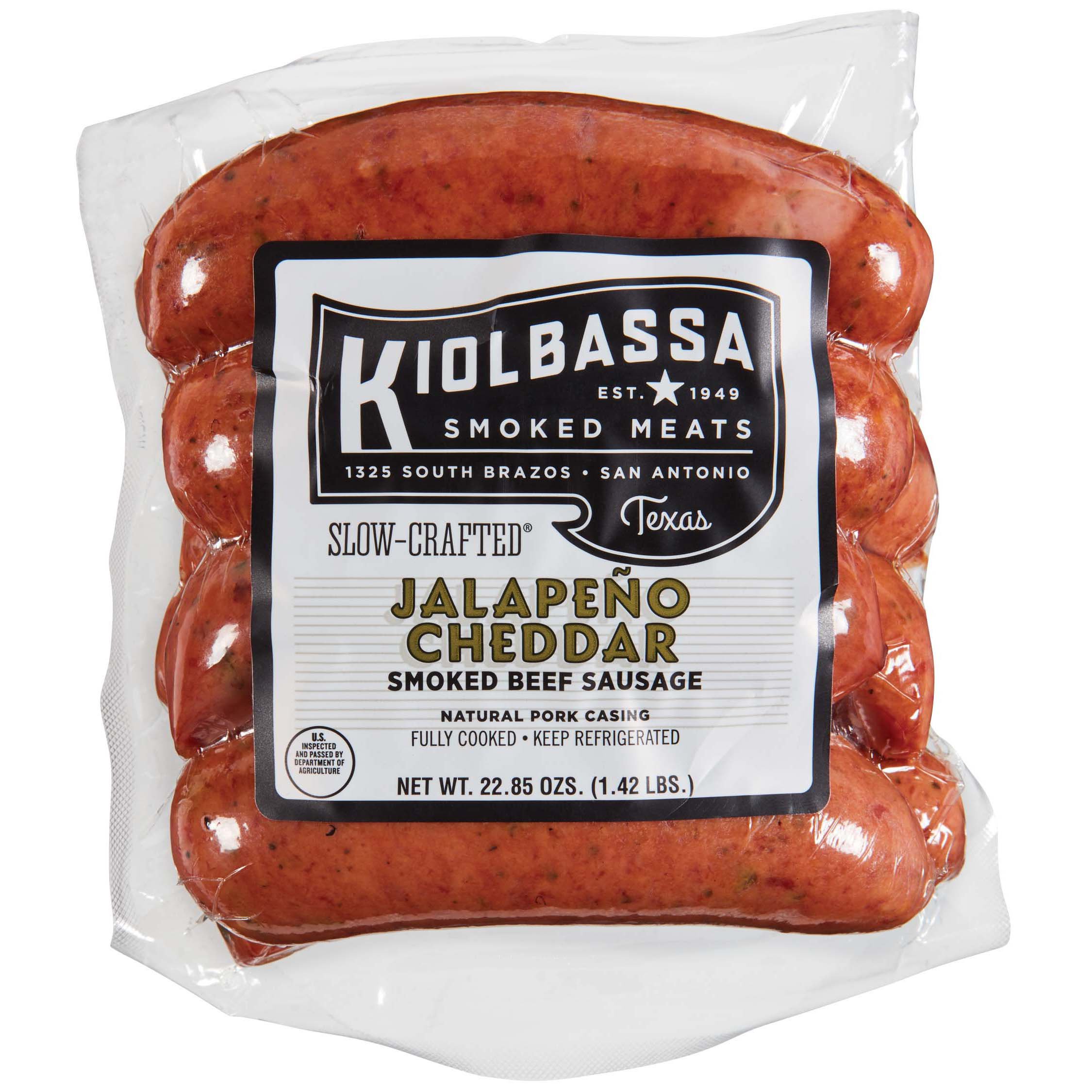 Kiolbassa Jalapeno & Cheddar Beef Smoked Sausage Links Small Pack ...