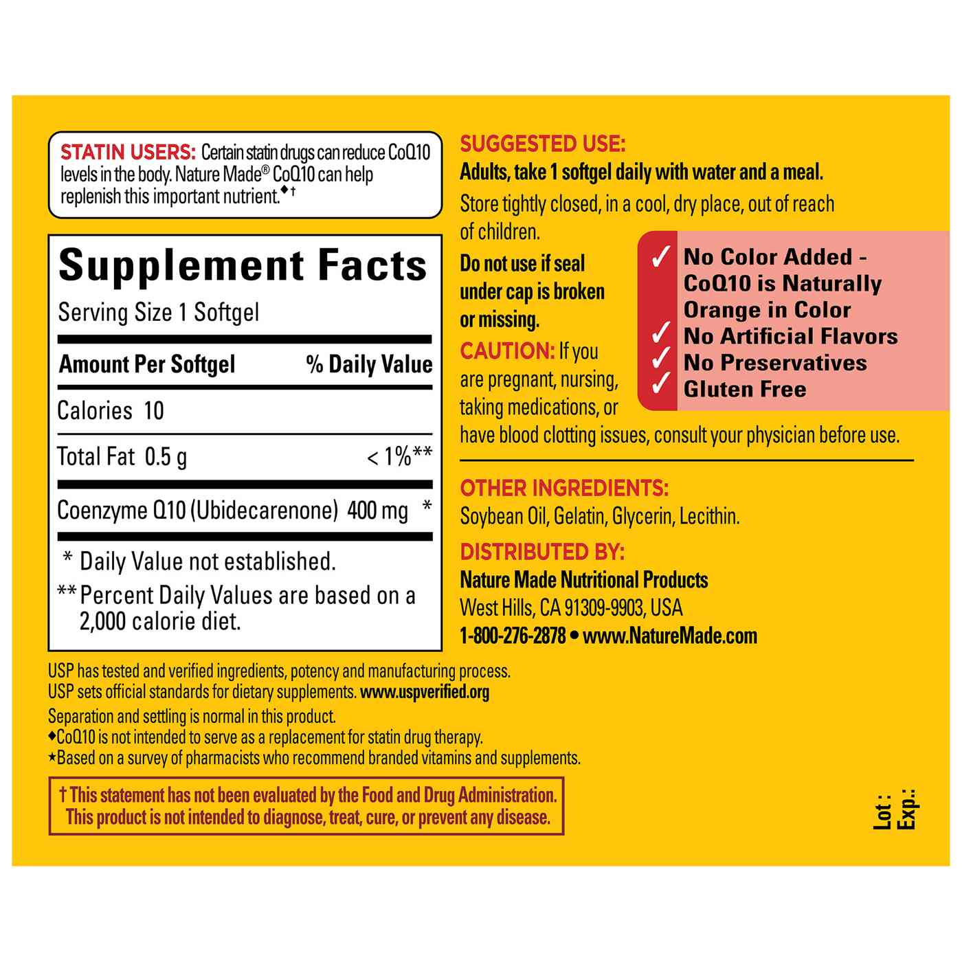 Nature Made CoQ10 400 mg Maximum Strength Liquid Softgels; image 2 of 6