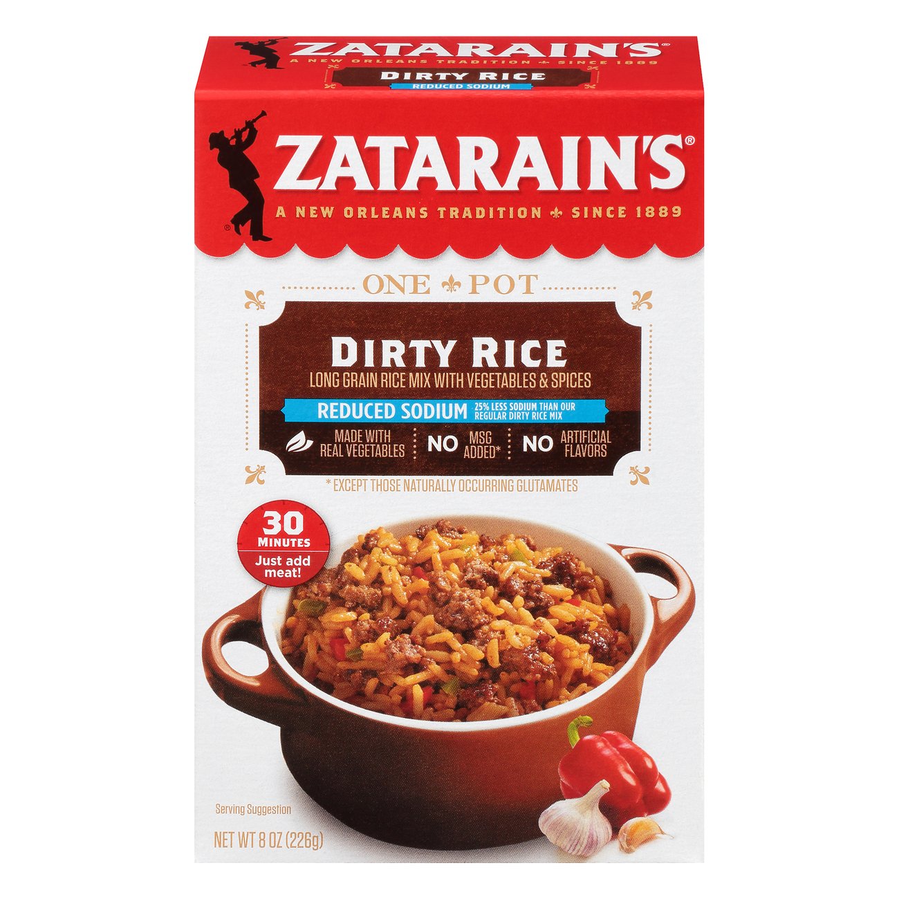 Zatarain's Reduced Sodium Dirty Rice Mix, 8 oz | Central Market