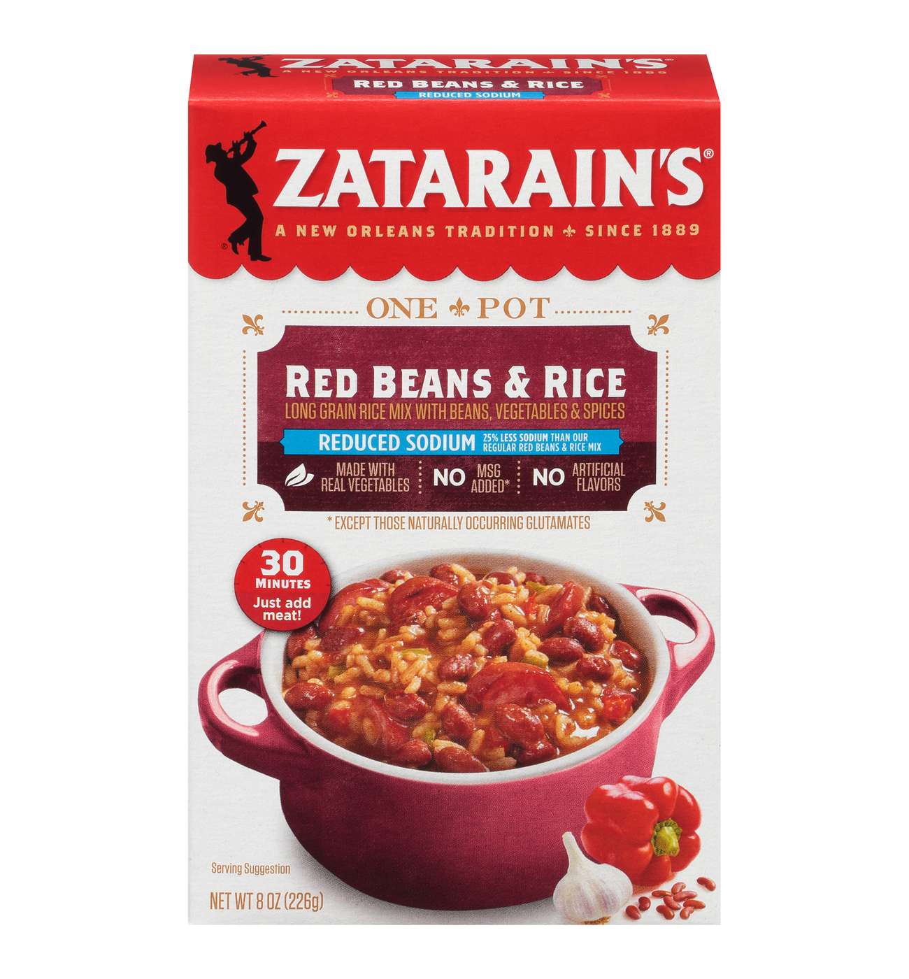 Zatarain's Reduced Sodium Red Beans & Rice; image 1 of 4