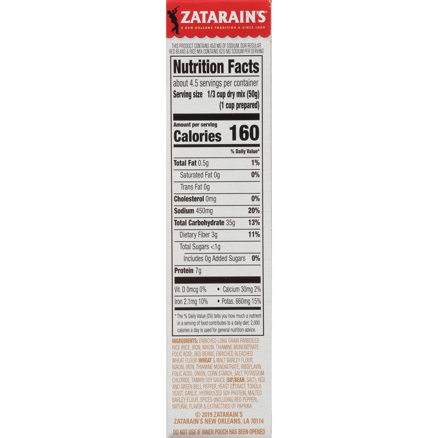 Zatarain's Reduced Sodium Red Beans & Rice; image 2 of 4