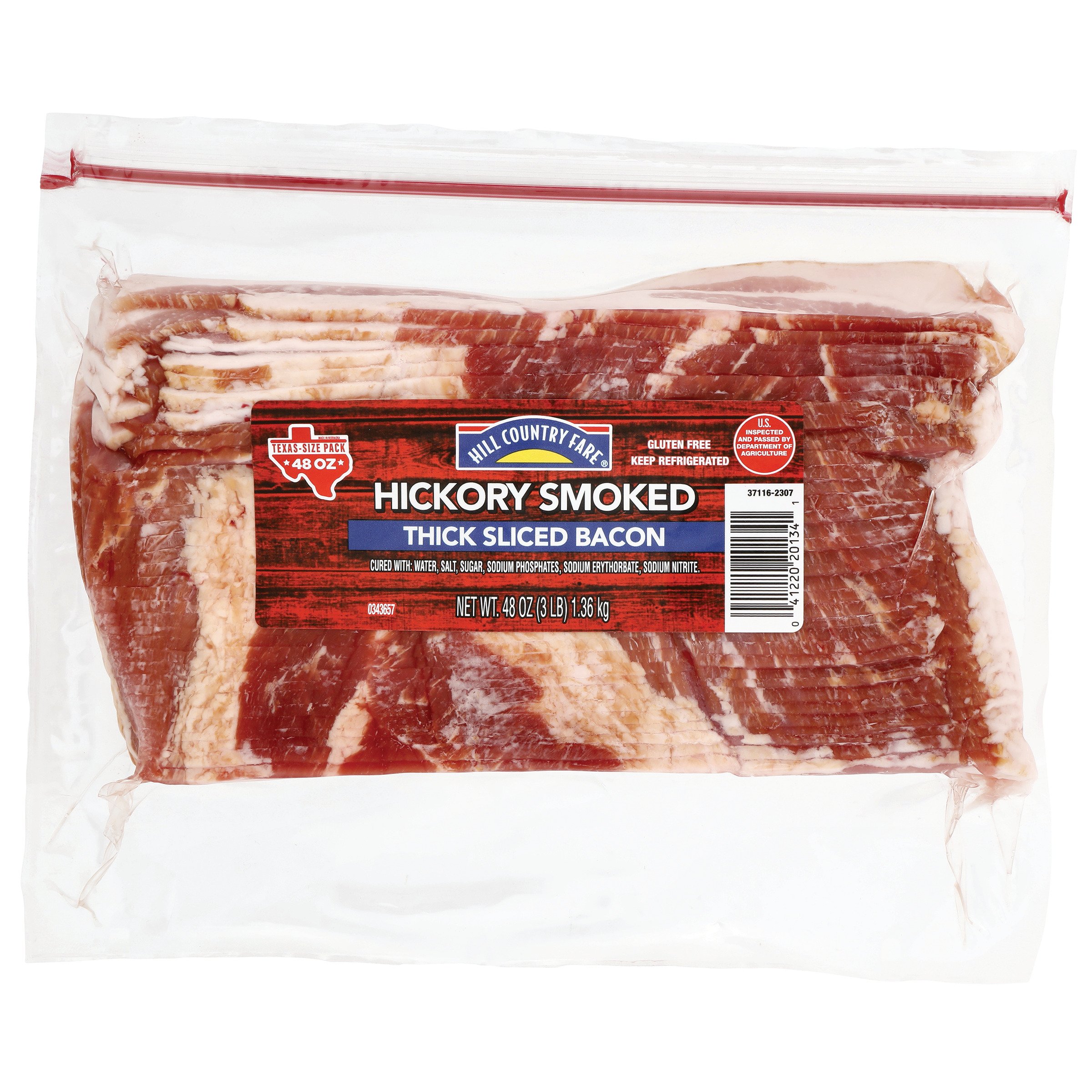 Hill Country Fare Hickory Smoked Slab Sliced Bacon Shop Bacon at HEB