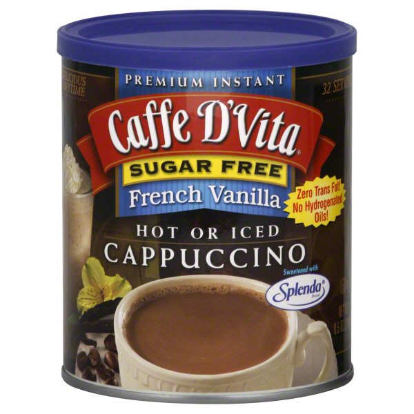 Caffe D'Vita Premium Instant Sugar Free French Vanilla Cappuccino