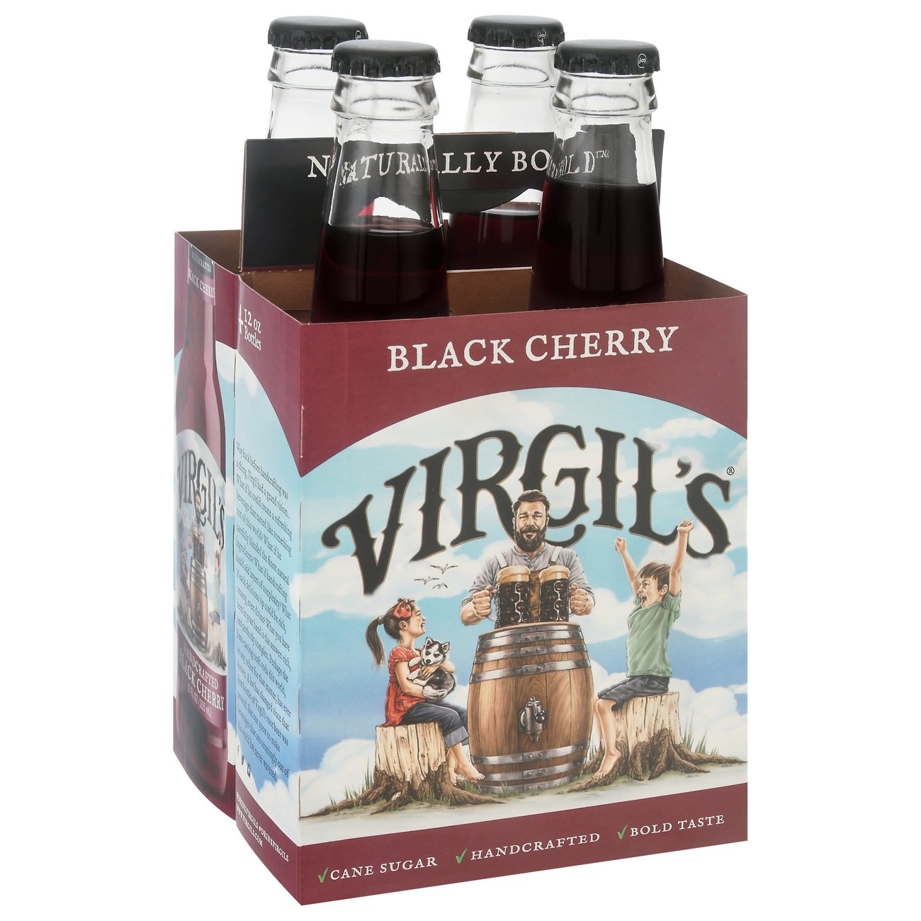 Virgils Black Cherry Cream Soda 12 Oz Bottles Shop Soda At H E B 5335