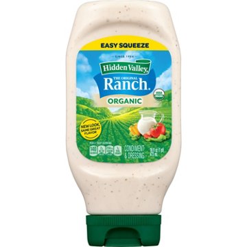 Hidden Valley Organic Ranch Condiment and Dressing, Easy Squeeze Bottle, 16 oz