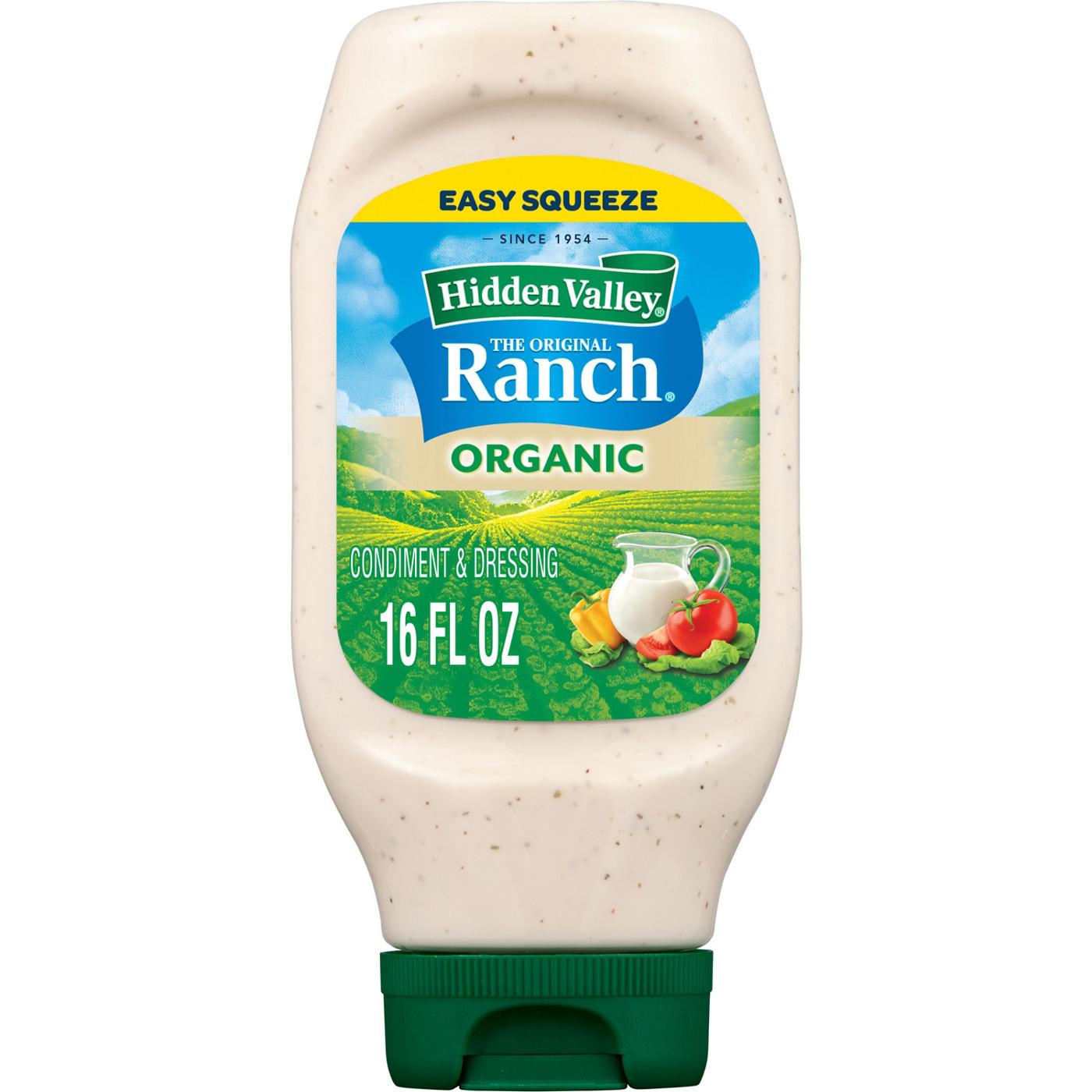 Hidden Valley Organic Ranch Condiment and Dressing, Easy Squeeze Bottle; image 1 of 10