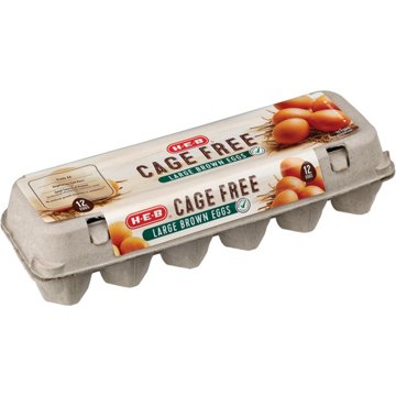 H-E-B Grade AA Cage Free Large Brown Eggs