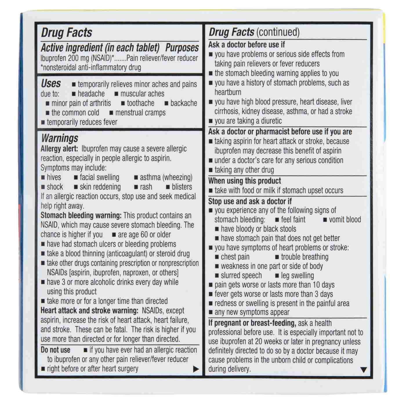 H-E-B Ibuprofen Fever & Pain Relief Coated Tablets – 200 mg Twin Pack; image 3 of 5