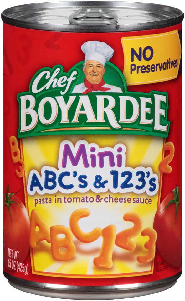 Chef Boyardee Mini-Bites ABC's and 123's Sauce - Shop Pantry Meals at H-E-B