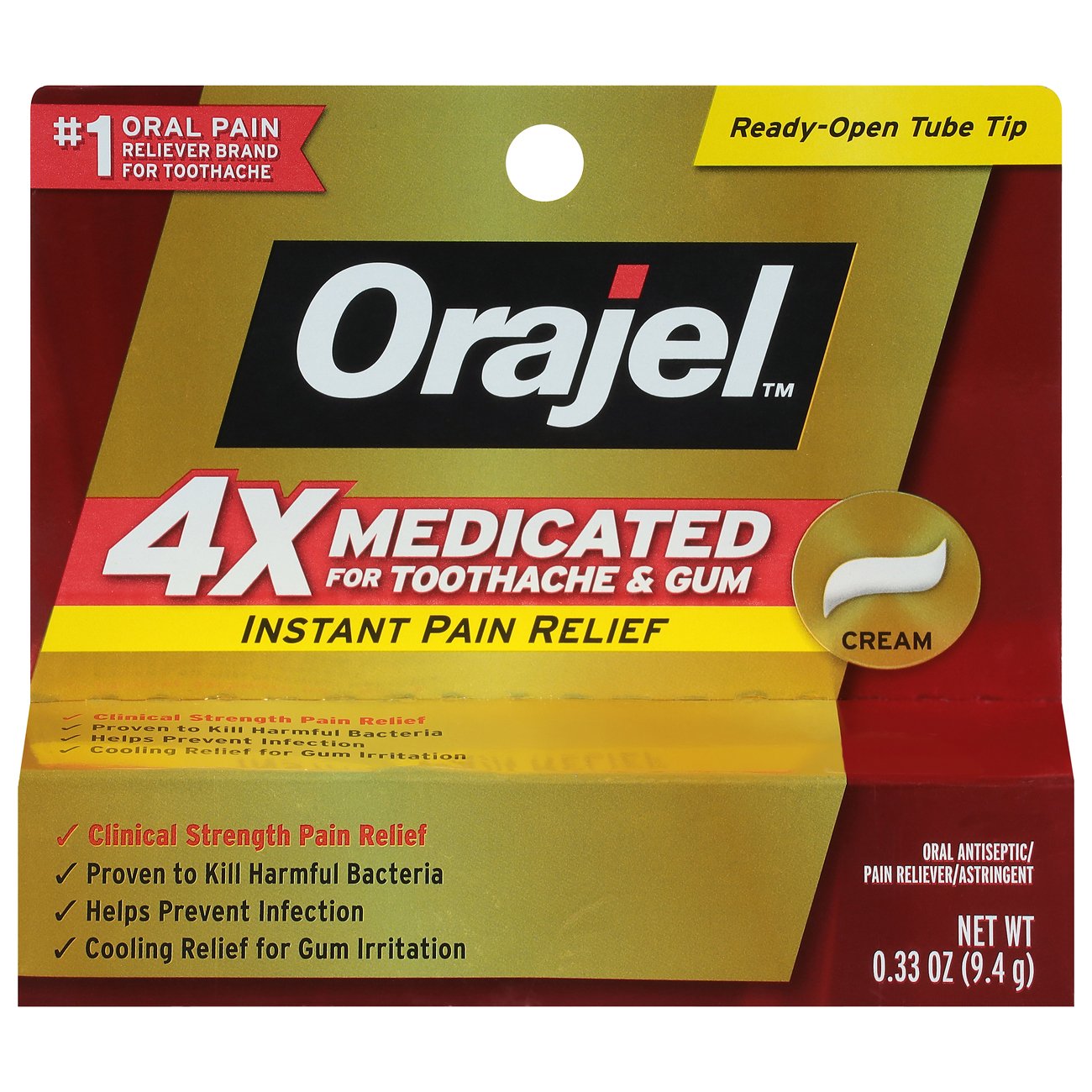 Orajel 4x Medicated Toothache & Gum Instant Pain Relief