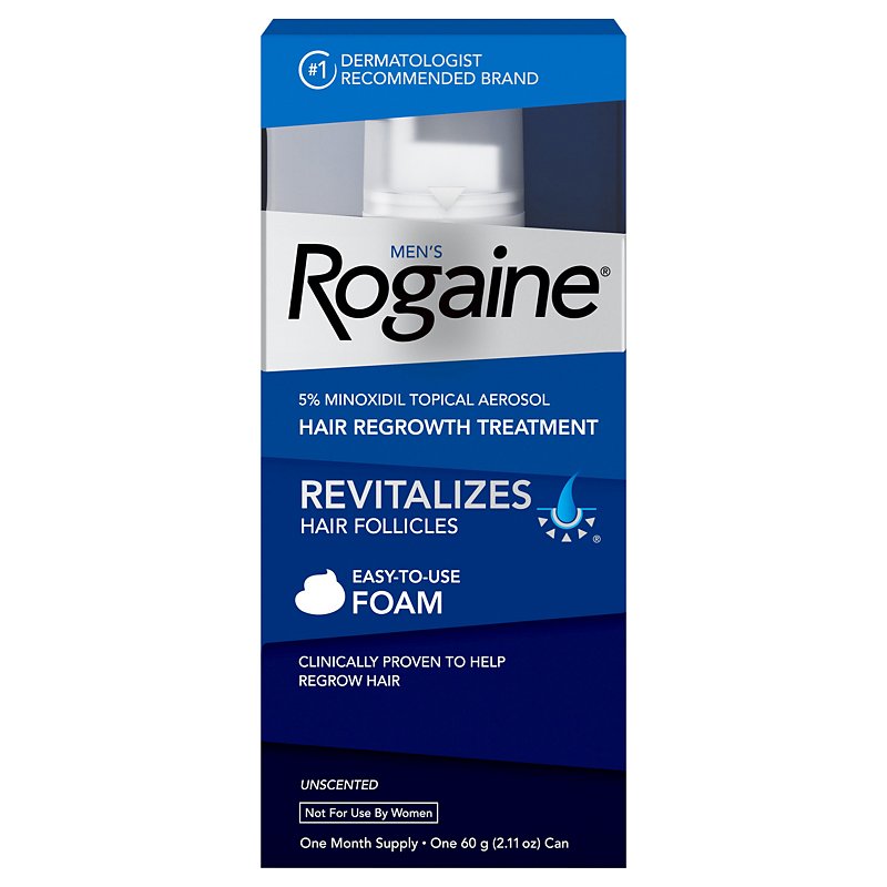 Rogaine Men's 5% Minoxidil Topical Foam One Month Supply - Shop Medicines &  Treatments at H-E-B
