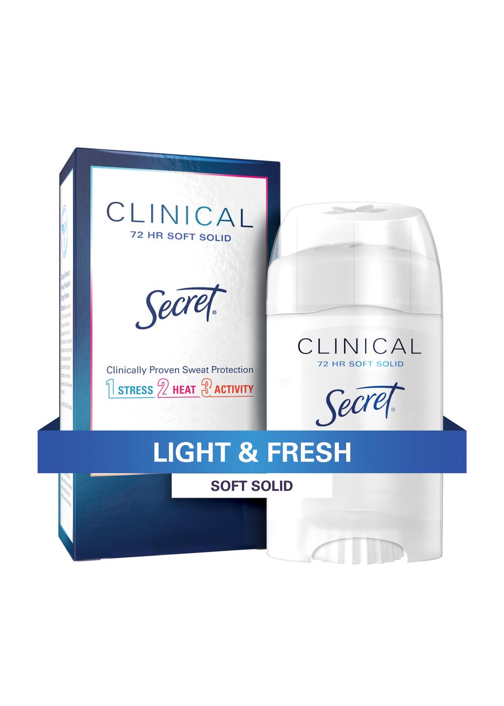 Secret Clinical Strength 48 Hr Soft Solid Antiperspirant - Light & Fresh; image 3 of 7