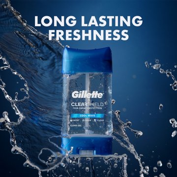 Gillette Clear Shield Gel Antiperspirant Deodorant - Cool Wave, 3.8 oz