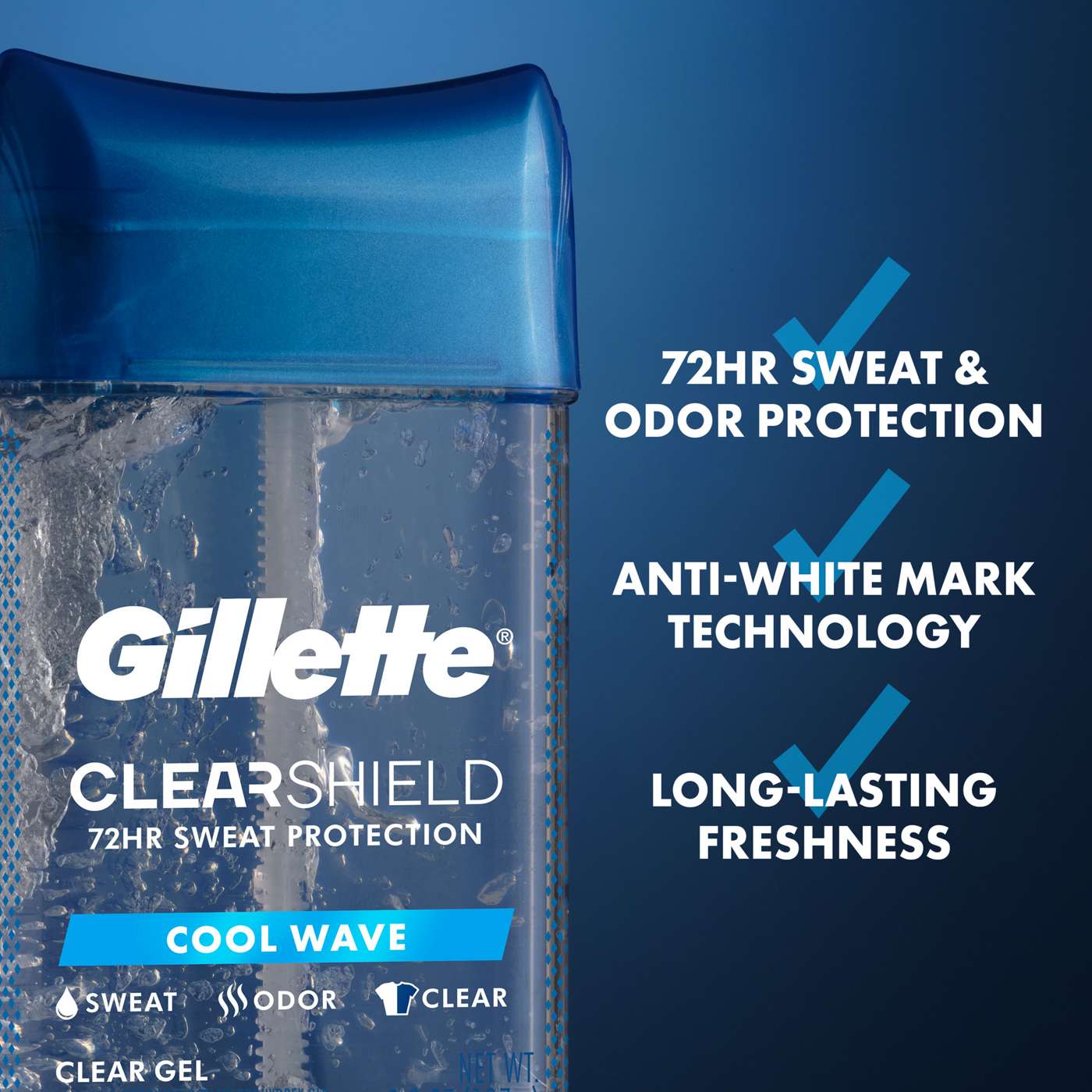 Gillette Clear Shield Gel Antiperspirant Deodorant - Cool Wave; image 3 of 5