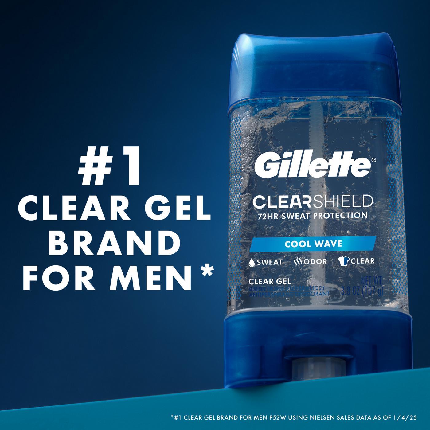 Gillette Clear Shield Gel Antiperspirant Deodorant - Cool Wave; image 5 of 5