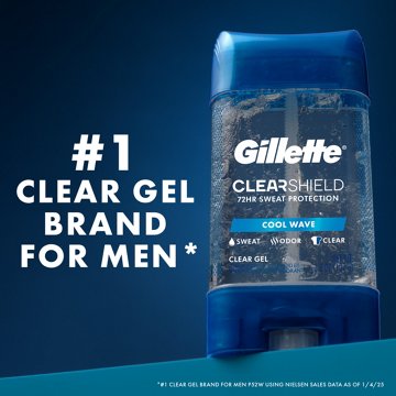 Gillette Clear Shield Gel Antiperspirant Deodorant - Cool Wave, 3.8 oz
