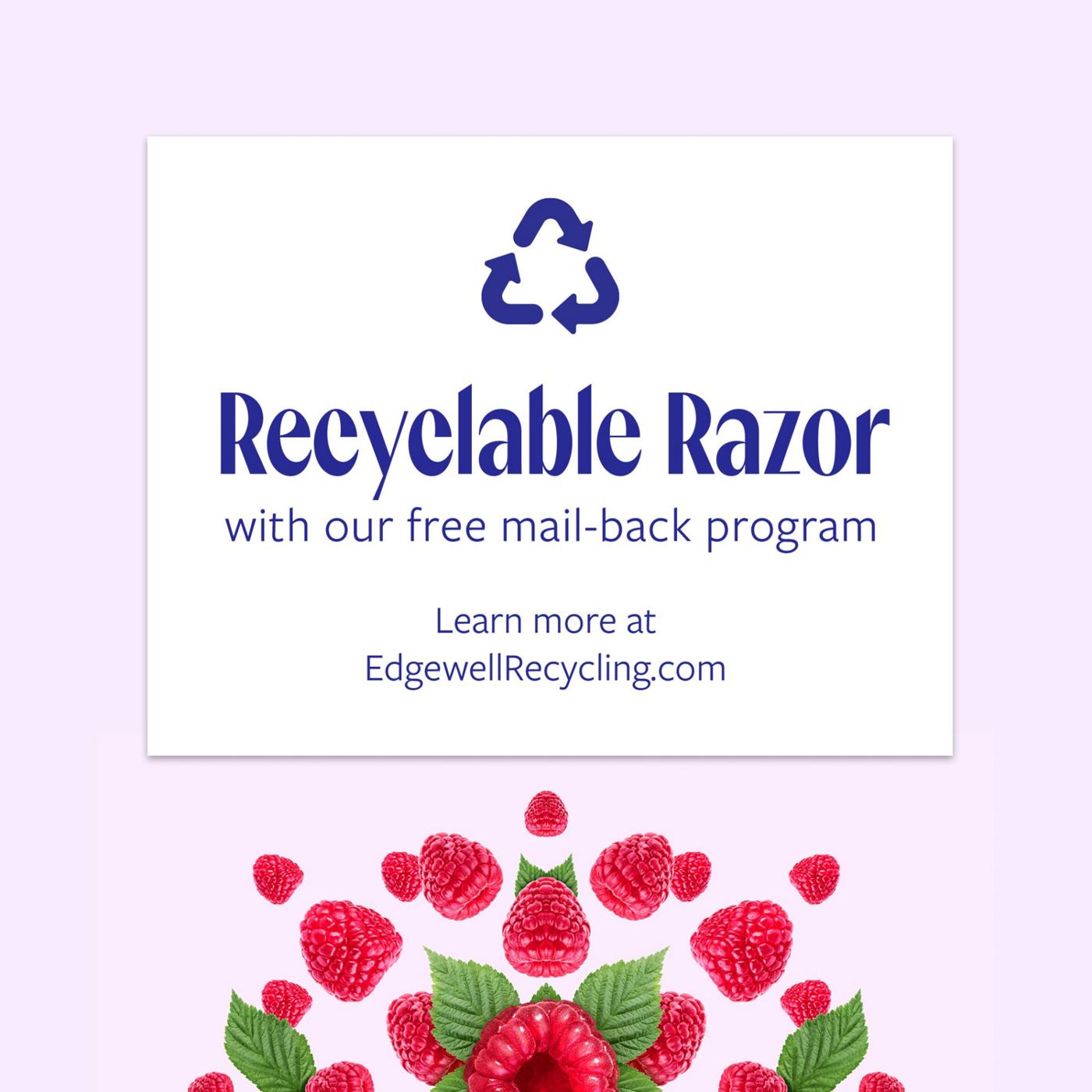 Skintimate Raspberry Rain 4-Blade Disposable Razor; image 5 of 7