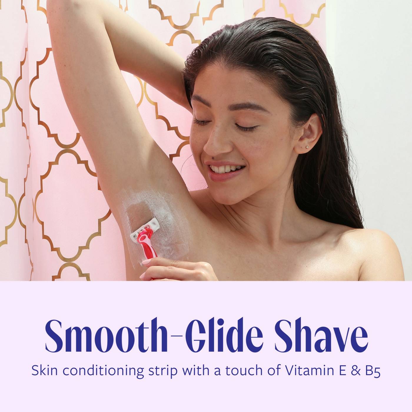 Skintimate Raspberry Rain 4-Blade Disposable Razor; image 7 of 7