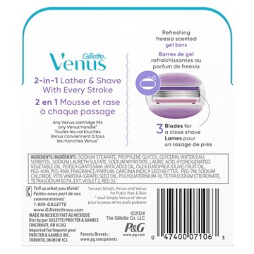 Venus ComfortGlide Freesia Women's Razor Blade Refills