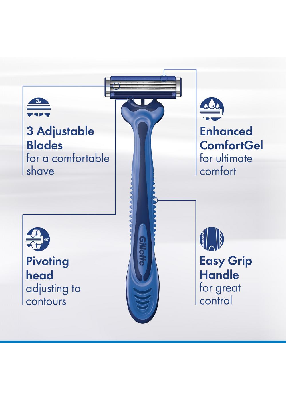 Gillette Sensor3 Comfort Disposable Razors; image 7 of 10