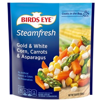 Birds Eye Frozen Steamfresh Corn, Carrots & Asparagus, 10.8 oz