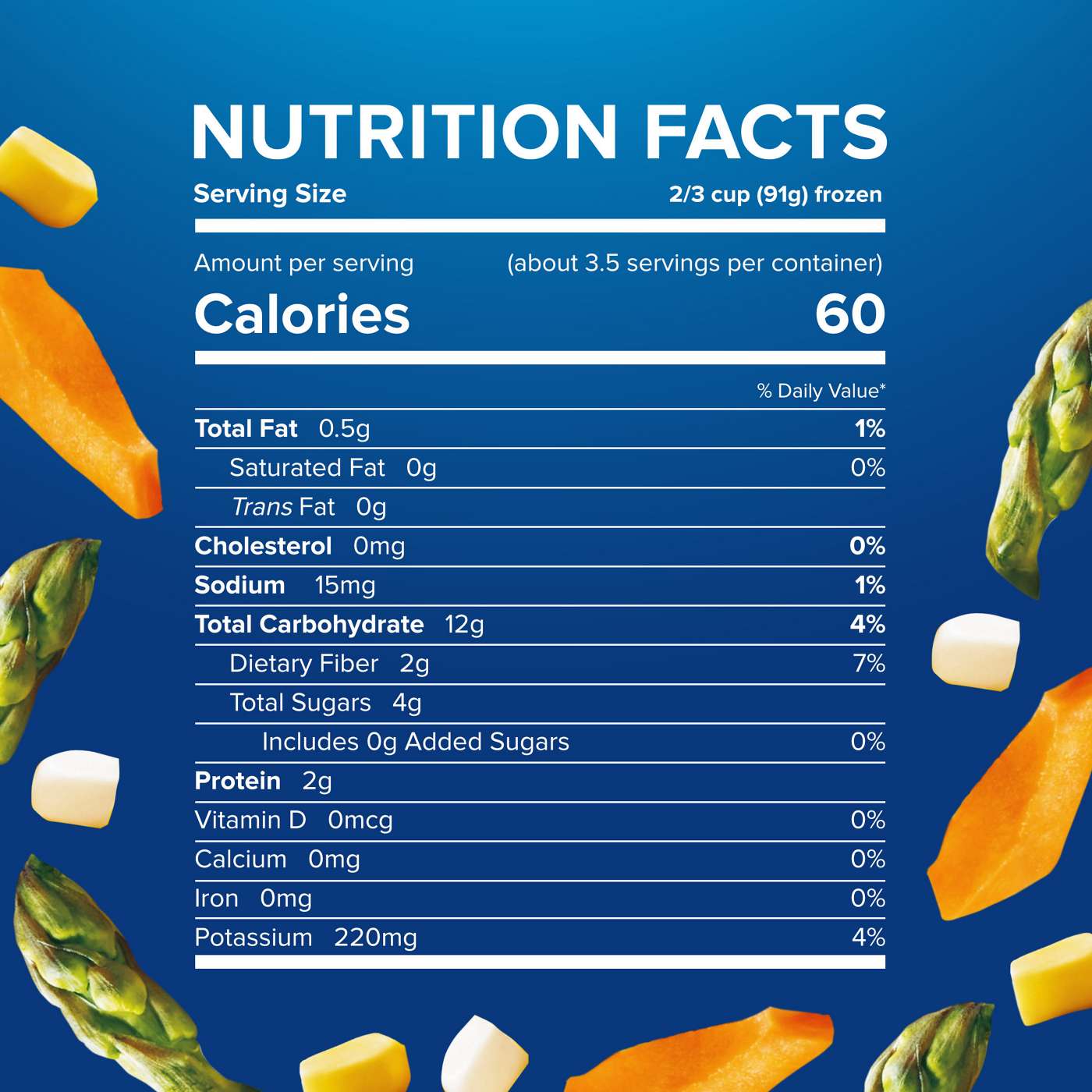 Birds Eye Frozen Steamfresh Corn, Carrots & Asparagus; image 5 of 7